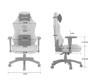 Anda Seat Phantom 3 L Gamingowy do 120kg Skóra ECO Biały Fotel gamingowy