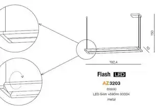 Azzardo Lampa wisząca nowoczesna Flash czarna AZ3203