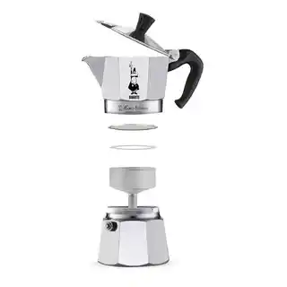 Bialetti Kawiarka Moka Express 4 TZ Srebrno-czarny 210 ml