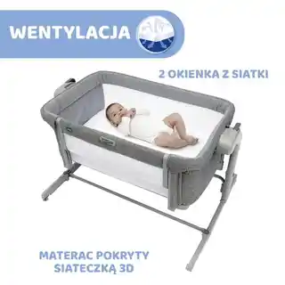 Chicco Łóżeczko Next2Me Magic Evo Dark grey