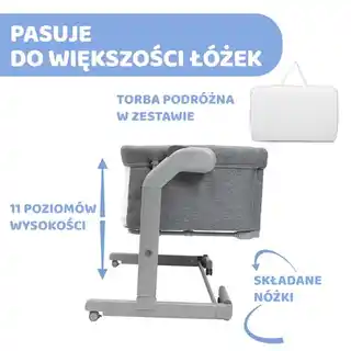 Chicco Łóżeczko Next2Me Magic Evo Dark grey