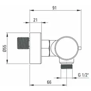 Deante Arnika Bateria prysznicowa ścienna chrom BQA040M