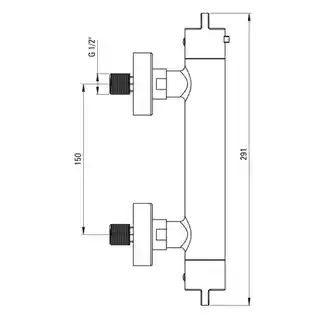 Deante Bateria prysznicowa termostatyczna Titanium BCH_D4BT