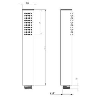 Deante Bateria prysznicowa z zestawem prysznicowym Silia Nero BQS_N41M