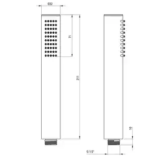 Deante Bateria prysznicowa z zestawem prysznicowym Silia Stal Szczotkowana BQS_F41M