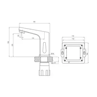 Deante Bateria umywalkowa bezdotykowa chrom BCH029R