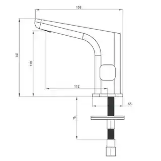 Deante Bateria umywalkowa bezdotykowa z regulacją temperatury - 4xAA BQH_029R