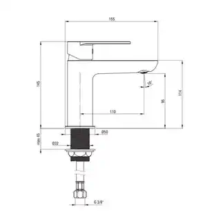 Deante Bateria umywalkowa - ECO-aerator Alpinia Chrom BGAE020M