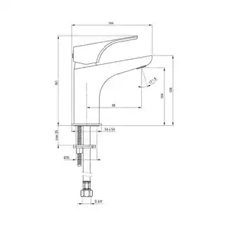 Deante Bateria umywalkowa HIACYNT chrom BQH_020M