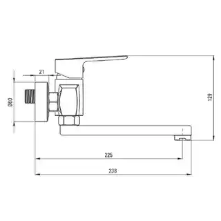 Deante Bateria umywalkowa Maro BLO-050M Chrom