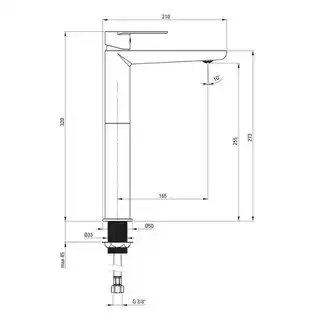 Deante Bateria umywalkowa wysoka Alpinia Gold BGA_Z20K