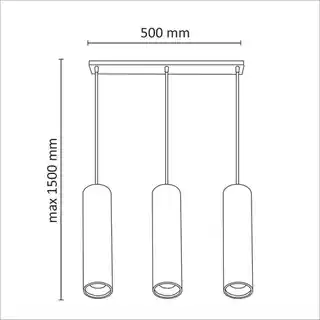 Goldlux Lampa sufitowa Lati-3 307583 Czarno-złoty