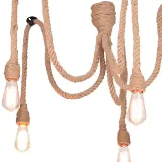 Goldlux Lampa sufitowa Pajączek Rope 312921 Czarno-beżowy