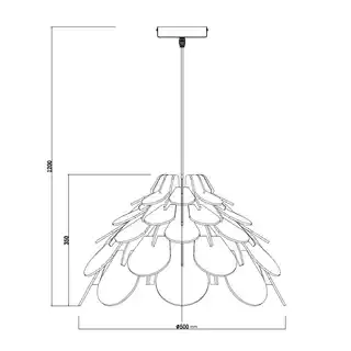 Light Prestige BURGO lampa wisząca duża LP-101335/1P L