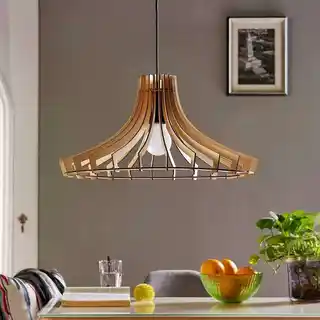 Lindby Bela Lampa Wisząca fi 47 Wood 9620789