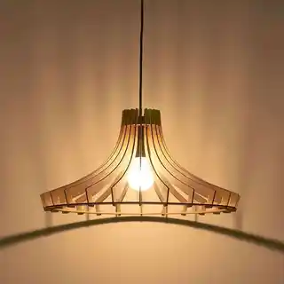 Lindby Bela Lampa Wisząca fi 47 Wood 9620789