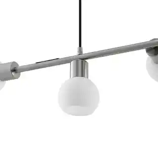 Lindby Biscala Lampa Wisząca Nickel/Opal 9627873