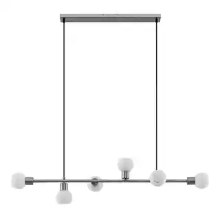 Lindby Biscala Lampa Wisząca Nickel/Opal 9627873