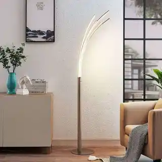 Lindby Boba LED Lampa Podłogowa Nickel 9985069