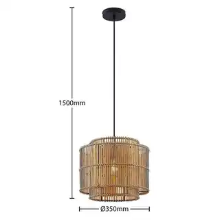 Lindby Bridga Lampa Wisząca Bamboo 9628172