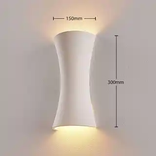 Lindby Edon Lampa Ścienna Cast White 9624250