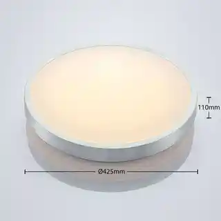 Lindby Emelie Round LED Lampa Sufitowa fi 42 Alu 9624959