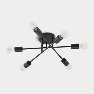 Lindby Estar 6 Lampa Sufitowa Black 9626603