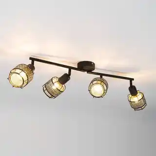 Lindby Eudoria 4 Lampa Sufitowa Black/Gold 10010408