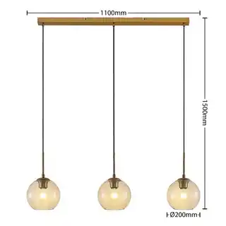 Lindby Grady 3 Lampa Wisząca Clear 9627937