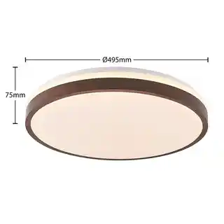 Lindby Hudsona Lampa Sufitowa Brown 9924018