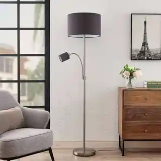 Lindby Jaileen Lampa Podłogowa Grey/Nickel 8032248