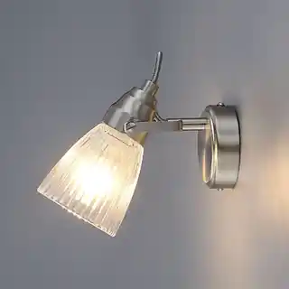 Lindby Kara Lampa Ścienna IP44 Nickel/Clear 9620681