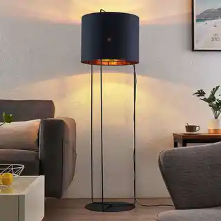 Lindby Kesta Lampa Podłogowa Black/Gold 9627132