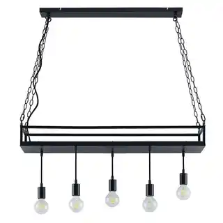 Lindby Kirista 5 Lampa Wisząca Black 9627717