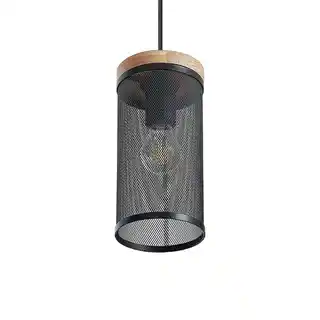 Lindby Kiriya 3 Lampa Wisząca Black/Wood 9627981