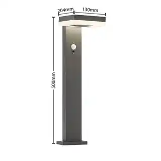 Lindby Laira Lampa Solarna Lampa Ogrodowa w/Sensor Anthracite 9977102