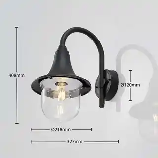 Lindby Nalevi Ścienna Lampa Ogrodowa Black 9949040