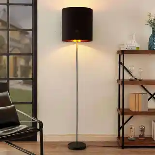 Lindby Nymar Lampa Podłogowa Black/Gold 9626244