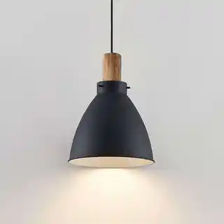 Lindby Trebale Lampa Wisząca Black/Wood 9626269