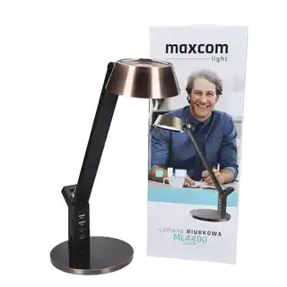 Maxcom Lampka biurkowa Lumen ML4400 Czarno-miedziany