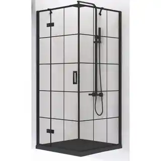 New Trendy Kabina kwadratowa 90x90 lewa D-0273A/D-0119B New Renoma Black