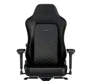 Noblechairs HERO Black Gold Gamingowy do 150kg Skóra ECO Czarno-złoty Fotel gamingowy