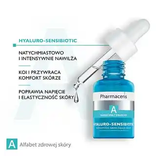 PHARMACERIS A HYALURO-SENSIBIOTIC intensywnie nawilżające serum redukujące symptomy skóry wrażliwej 30ml