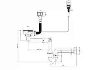 Quadron 13SR3(14G)-P1A-PG1 Odpływ PUSH TO OPEN 3 1/2 z syfonem 1-komorowy, save space, przycisk okrągły złoty nano PVD