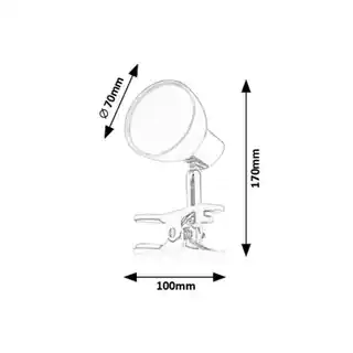 Rabalux Lampa biurkowa klips LED 5W NOAH 1480