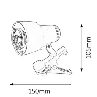 Rabalux Lampa biurkowa z klipsem CLIP 4356