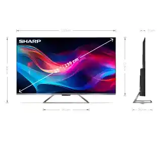 Sharp 55GP7765E 55 cali QLED 4K Google TV Dolby Vision Dolby Atmos HDMI 2.1 DVB-T2 Telewizor QLED