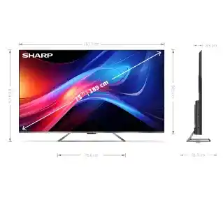 Sharp 75GP7465 75 cali QLED 4K Google TV Dolby Vision Dolby Atmos HDMI2.1 DVB-T2 Telewizor QLED