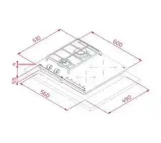 Teka Płyta indukcyjno-gazowa JZC 64322 ABC 60 cm