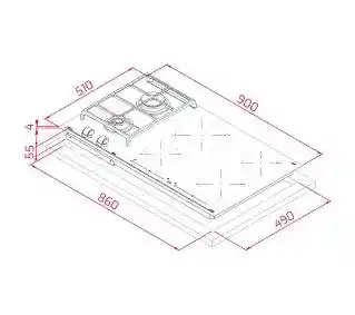 Teka Płyta indukcyjno-gazowa JZC 96324 ABC 90 cm